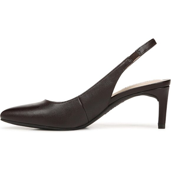 LifeStride Womens Dark Chocolate Polyurethane (PU) Slingback Kitten Heel Pump - Picture 9 of 9